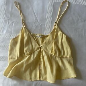 Yellow flowy tank top